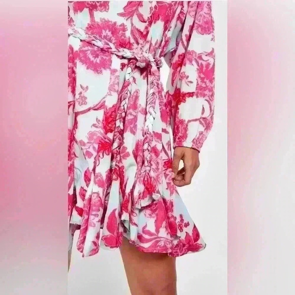 BOOHOO light blue and pink floral dress - Picture 4 of 9